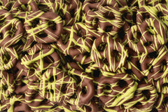 Milk Chocolatey Mini Pretzels with Pistachio Flavored Drizzle X1