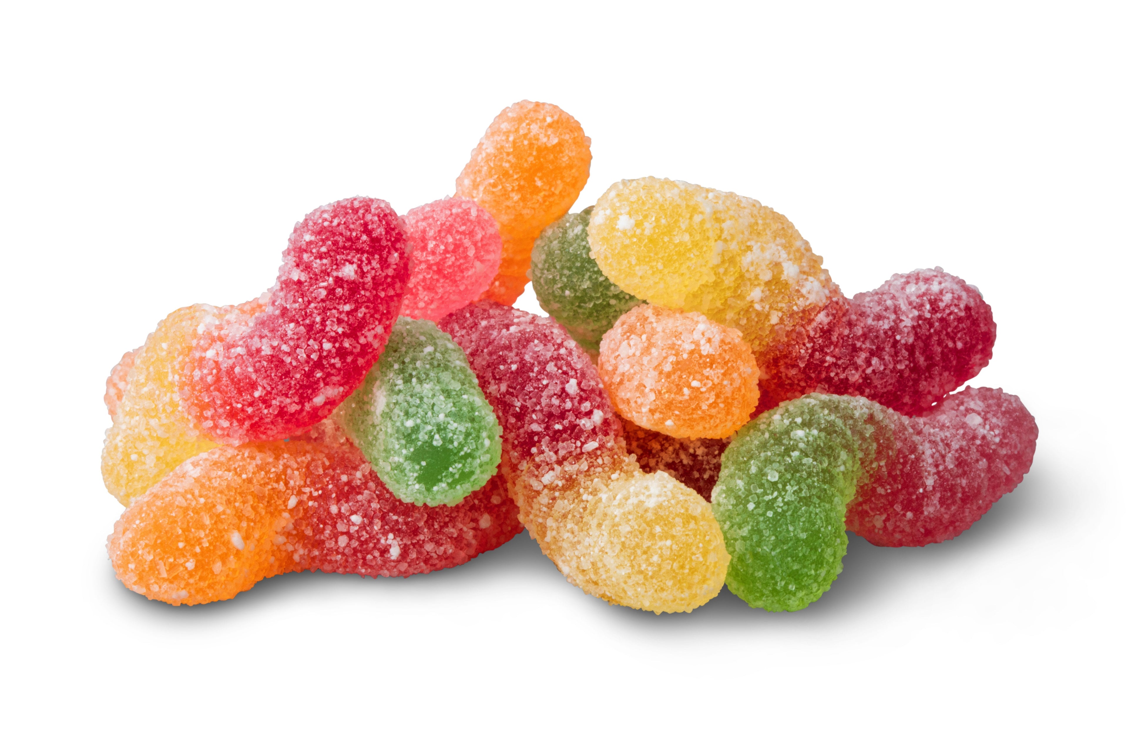 Naturally Colored Sour Tiny Gummy Worms B1