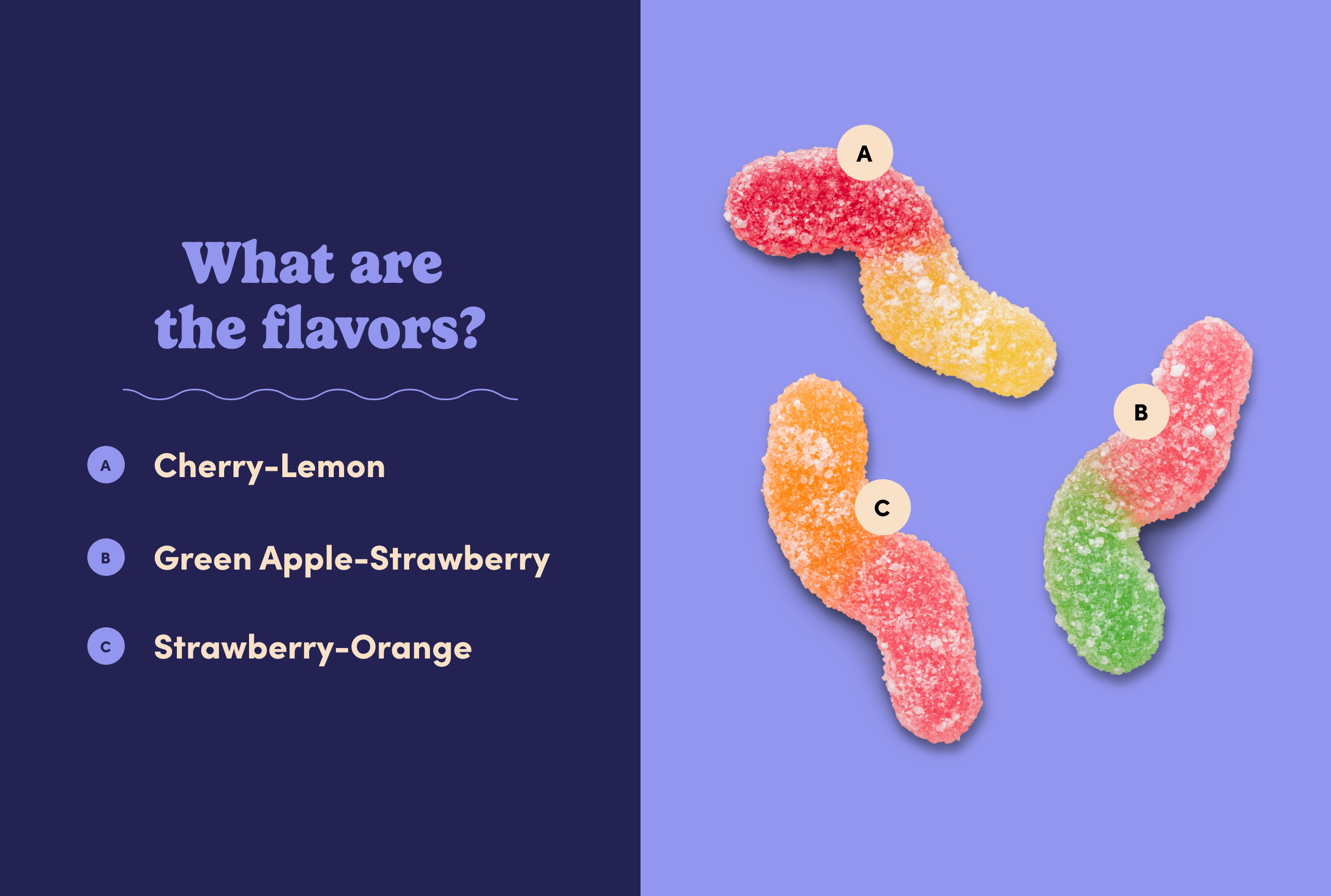 Naturally Colored Sour Tiny Gummy Worms B1