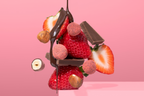 Strawberry Dusted Dark Chocolate Covered Hazelnuts A6